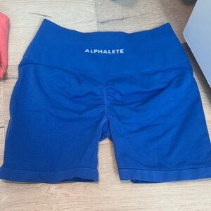 Alphalete Women's Royal Blue Scrunch Seamless Bike Shorts